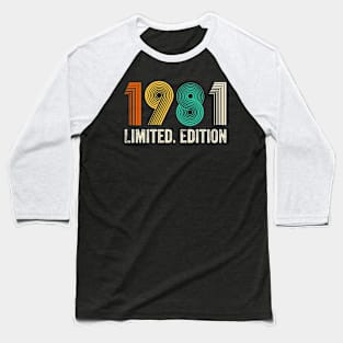 Vintage 1981 Birthday Retro 1981 For Men Women born in 1981 Baseball T-Shirt